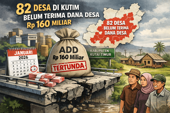 TKD Terlambat, Pemkab Kutim Belum Salurkan ADD ke 82 Desa
