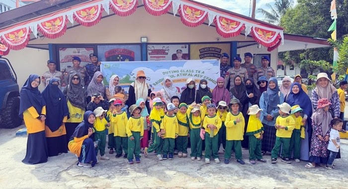 Seru! Siswa RA Asy Syamil Diajak Jelajahi Kapal Polairud Polres Bontang