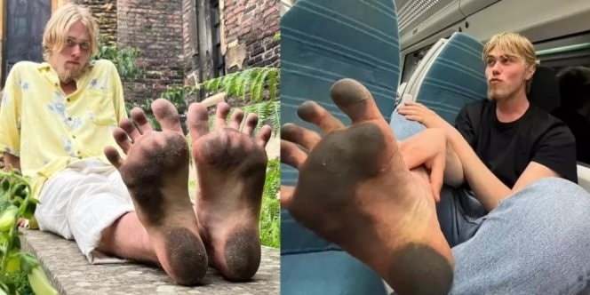 Kaya Raya dengan Jual Foto Kakinya yang Kotor usai Setahun Tidak Bersepatu