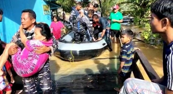 Dilanda Hujan Deras Seharian, Sangata Terendam hingga Waspada Buaya
