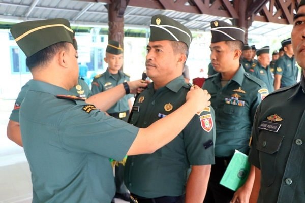 Kodim Bontang Gelar Korps Raport, Tujuh Prajurit Naik Pangkat