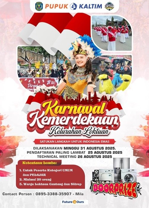 Karnaval Kemerdekaan Lok Tuan Bontang Siap Meriahkan HUT RI ke-80, Hadirkan Lomba dan Doorprize Menarik