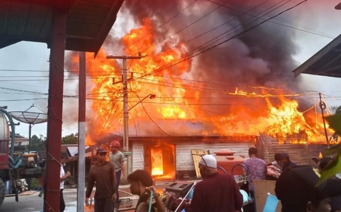 7 Rumah Terbakar di Muara Wis Kukar, Kerugian Ditaksir Rp1 Miliar