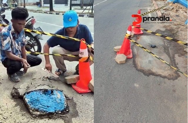 Sering Bikin Pengendara Celaka, Tonjolan Cor Jalan S Parman Bontang Mulai Dilandaikan