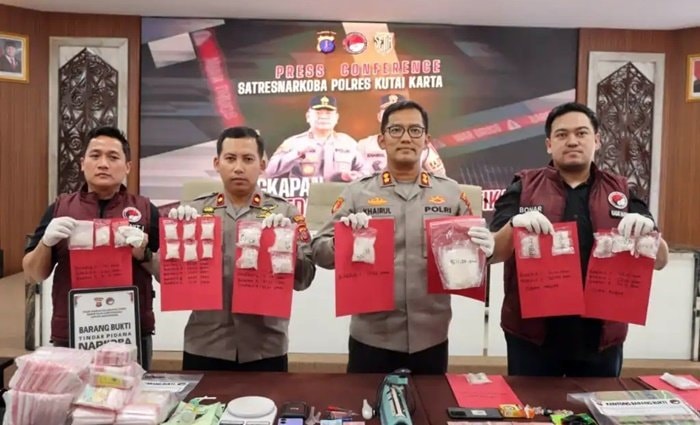 1,4 Kilogram Sabu Gagal Beredar di Kukar, Empat Pelaku Diamankan