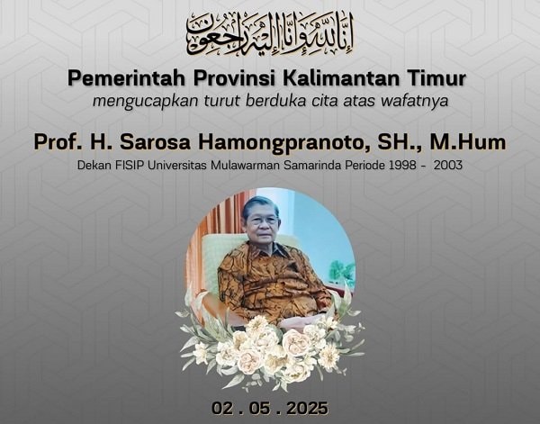 Guru Besar Hukum Unmul Samarinda Prof Sarosa Hamongpranoto Tutup Usia di Hari Pendidikan Nasional
