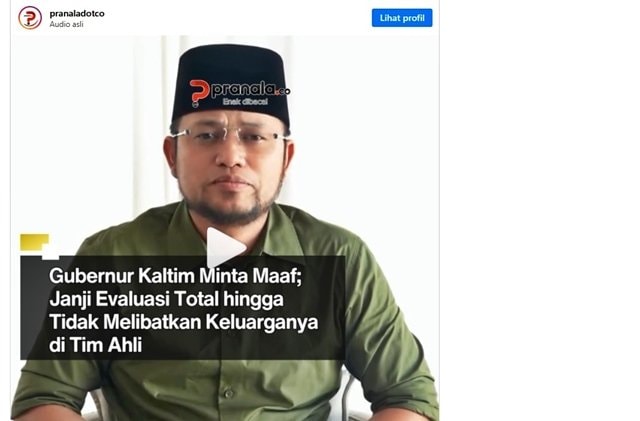 VIDEO: Gubernur Kaltim Minta Maaf Lagi