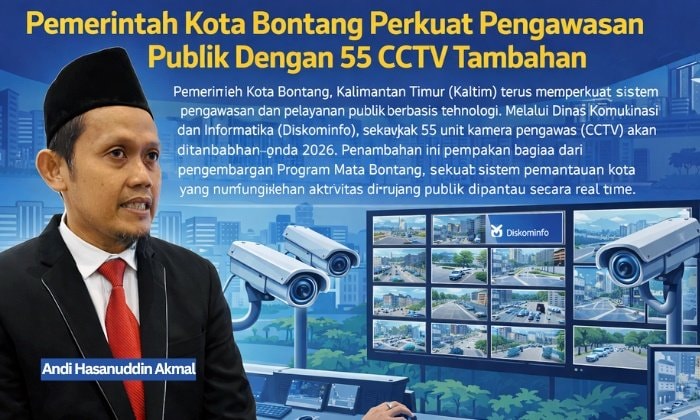 Bontang Pasang 55 CCTV Baru, Pengawasan Kota Semakin Luas