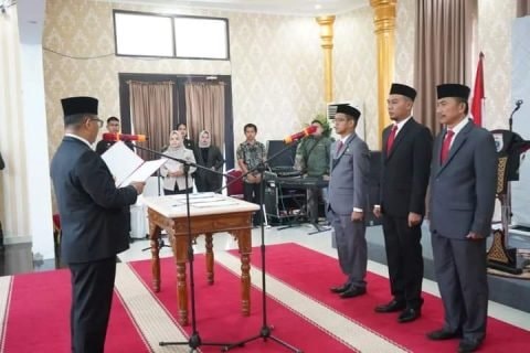 Tiga Pejabat Tinggi Pratama Lingkup Pemprov Sulbar Resmi Dilantik
