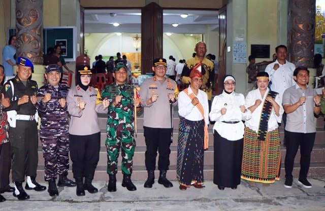 Malam Natal di Bontang Aman, Dandim dan Wali Kota Tinjau Langsung Pengamanan Gereja