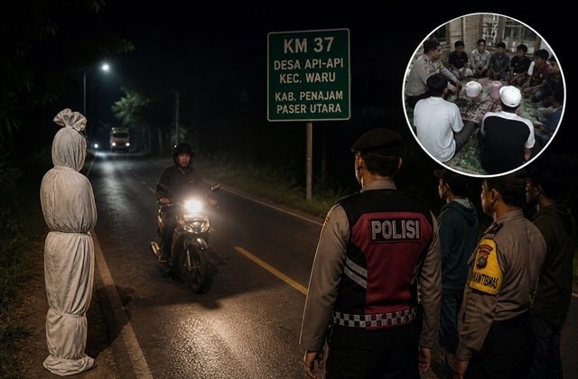 Viral Pocong Jadi-jadian di Penajam, Ternyata Ulah Remaja Iseng Tengah Malam