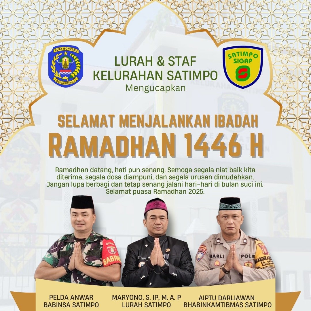 Ucapan Selamat Menunaikan Ibadah Ramadan 1446 H dari Lurah Satimpo