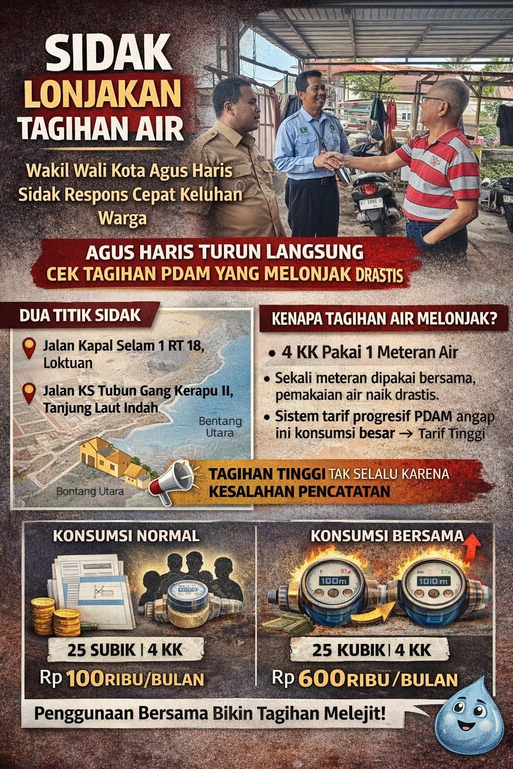 INFOGRAFIS: Sidak Lonjakan Tagihan Air di Bontang