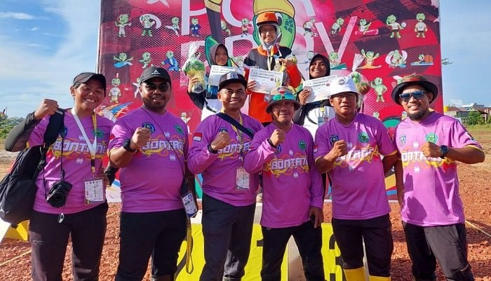 Panahan Bontang Dulang Perak dari Aduan Perorangan Putri dan Campuran di Porprov Kaltim