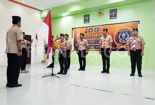 Pengurus Mabiran dan Kwartir Ranting Pramuka Bontang Selatan Resmi Dilantik