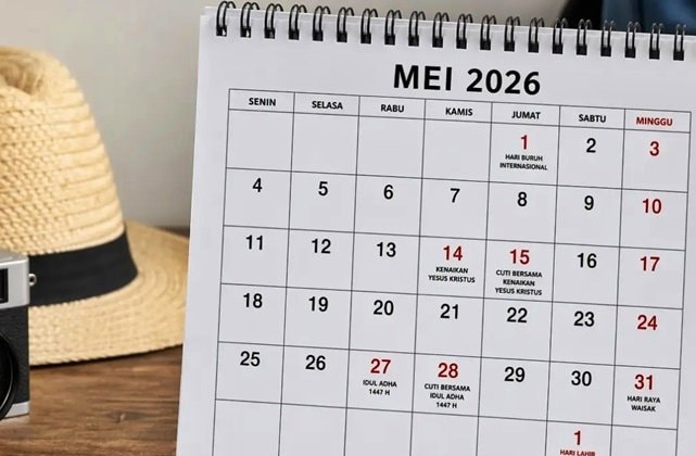 Kalender Mei 2026: Enam Tanggal Merah dan Libur Panjang Menanti