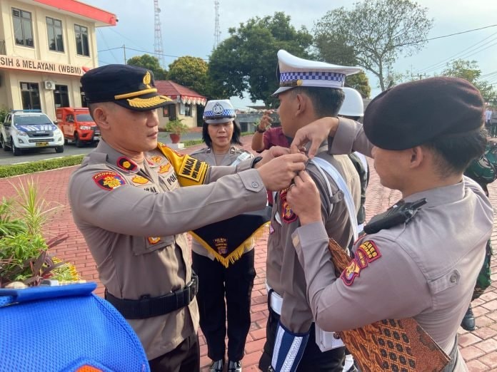 Polres Bontang Gelar Apel Pasukan, Operasi Keselamatan Mahakam 2025 Dimulai Hari Ini