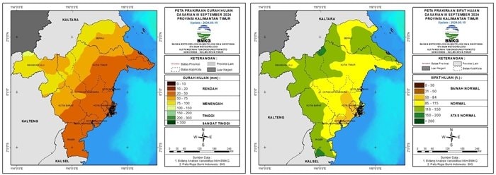 Cuaca Kaltim Akhir September 2024, Hujan Ringan hingga Sedang, Peluang Lebih dari 70 Persen