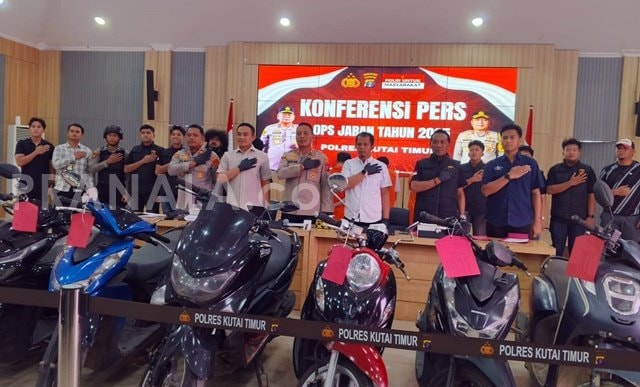 13 Kasus Curanmor di Kutim Terungkap selama Operasi Jaran 2025, Kerugian Capai Rp240 Juta