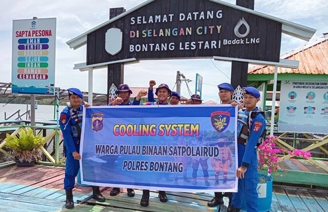 Warga Pulau Selangan Sambut Hangat Kunjungan Polairud Polres Bontang