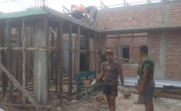 Progres Renovasi Kantor Koramil Muara Badak Capai 75 Persen