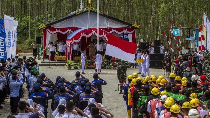 Momen Bersejarah Upacara HUT Kemerdekaan RI Pertama Kali di IKN Nusantara