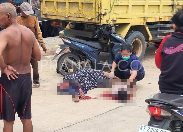 Ibu dan Anak Luka Parah, Motor Tabrak Truk Parkir di Sangatta Kutai Timur