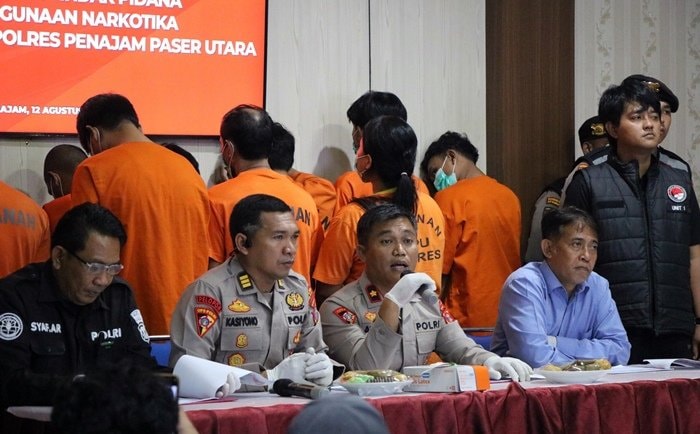 18 Tersangka Ditahan, 135 Gram Sabu Disita di Penajam Paser Utara