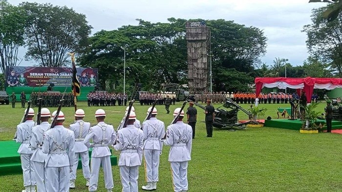 Mayor Bayu Adiwisuda Resmi Jabat Komandan Baru Yon Arhanud 7/ABC Bontang