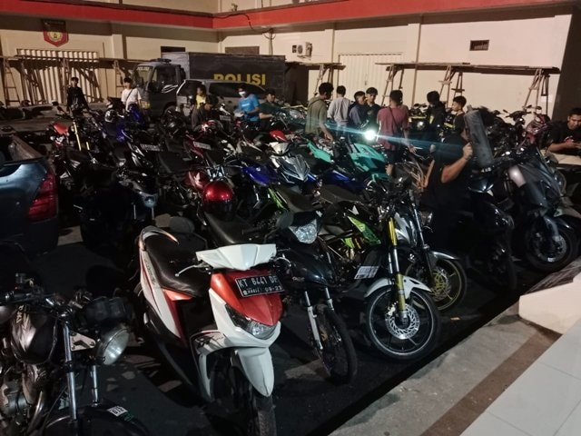 Polres Bontang Sikat Balap Liar, 109 Motor Diamankan selama Ramadan