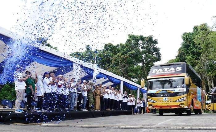 Ratusan Warga Bontang Ikuti Mudik Gratis Pupuk Kaltim, Dilepas Langsung Wali Kota