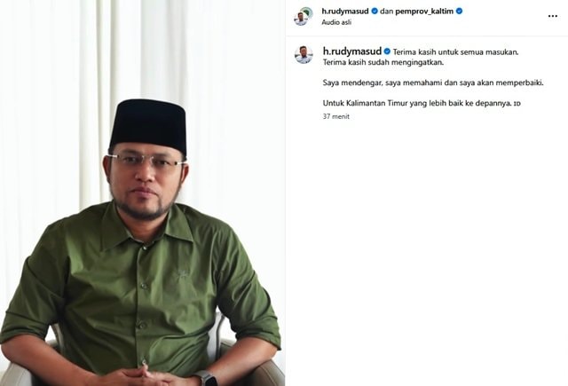Gubernur Kaltim Minta Maaf; Janji Evaluasi Total hingga Tidak Melibatkan Keluarganya di Tim Ahli
