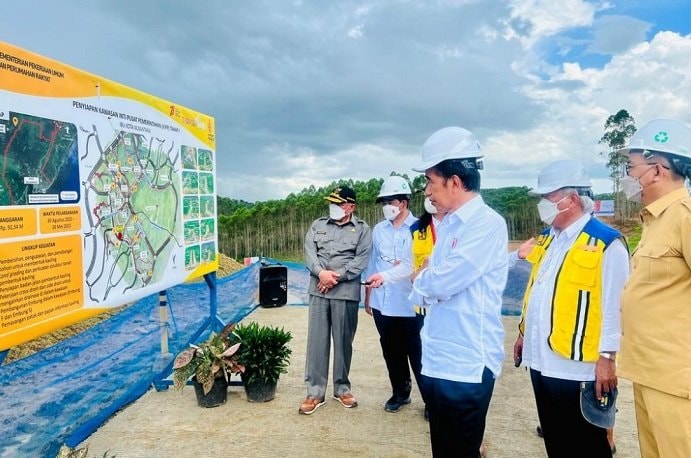 Presiden Jokowi Tinjau Pembangunan Infrastruktur IKN
