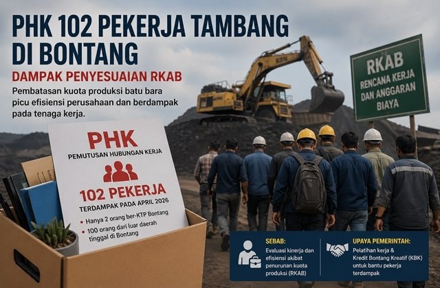 Ratusan Pekerja Tambang di Bontang Kena PHK Dipicu Penurunan Kuota Produksi