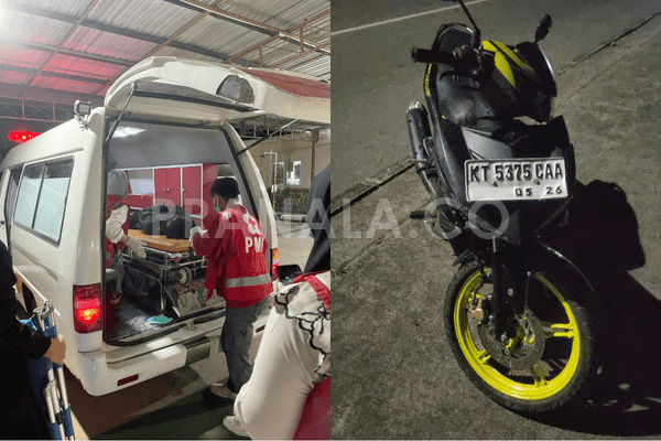 Kecelakaan Tunggal di Bontang: Rantai Motor Putus, Pengendara Terlempar dan Alami Luka Serius