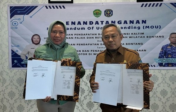 Optimalkan PAD, UPTD PPRD Bapenda Kaltim Wilayah Bontang dan Bapenda Bontang Teken MoU Pendataan dan Penagihan Pajak Kendaraan Bermotor