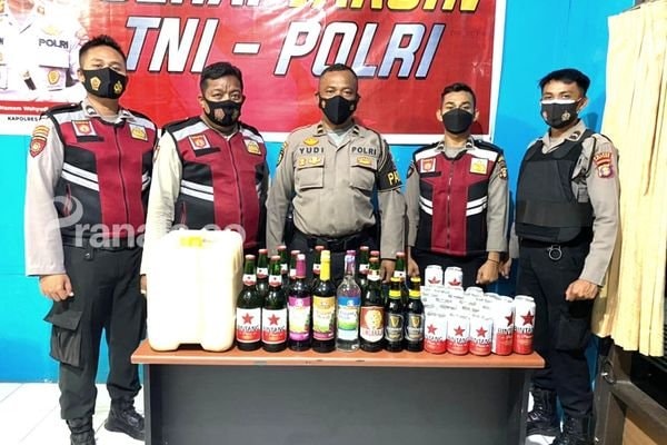 Razia di Enam Warung Kelontong, Polres Bontang Sita Puluhan Miras