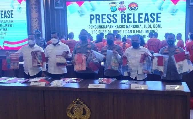 Polda Kaltim Ungkap 100 Kasus Kurun 2 Minggu, Perjudian Termasuk Menonjol