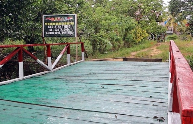 Jembatan TMMD di Bontang Barat Ubah Akses Harian Warga jadi Lebih Aman