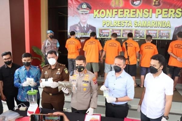 Polresta Samarinda Musnahkan Sabu 1,5 Kilogram Hasil Operasi 3 Bulan Terakhir