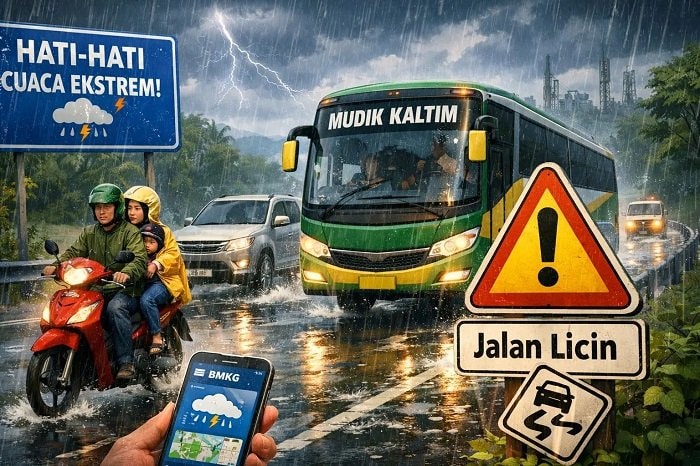 Mudik Lebaran di Kaltim, Waspada Hujan dan Jalan Licin