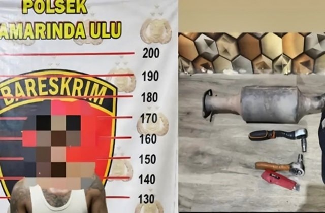 Tepergok Warga, Pencuri Komponen Knalpot Mobil di Samarinda Diringkus
