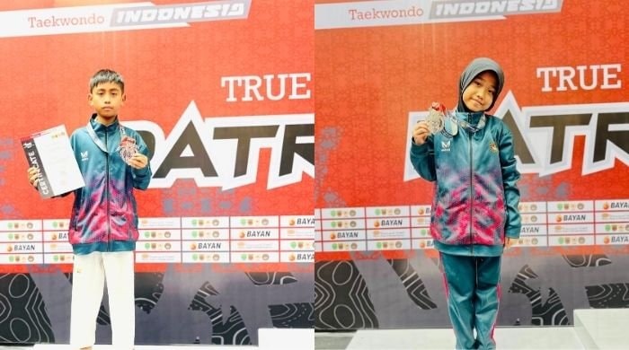 Atlet Binaan Kodim Bontang Sabet Dua Perak di Kejuaraan Taekwondo Internasional