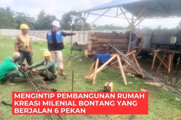 Mengintip Pembangunan Rumah Kreasi Milenial Bontang yang Berjalan 6 Pekan