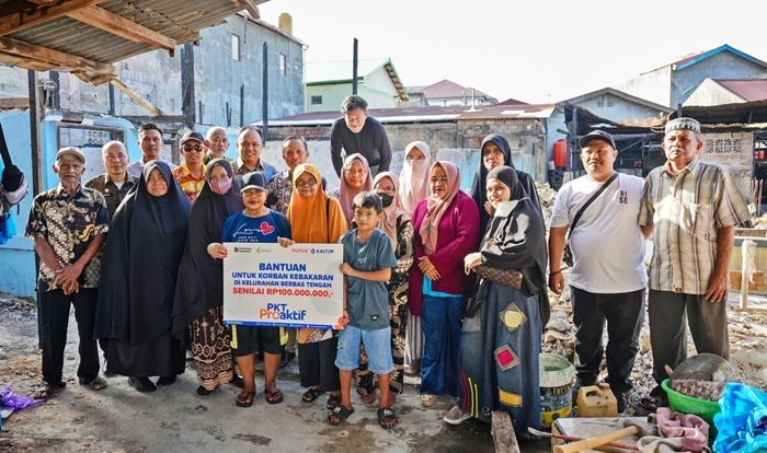 Pupuk Kaltim Salurkan Bantuan Rp100 Juta untuk Korban Kebakaran di Berebas Tengah Bontang