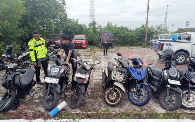 Balap Liar jelang Sahur, Polisi Amankan 7 Motor di Bontang