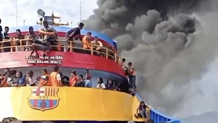 KM Barcelona Terbakar di Laut Manado, 280 Penumpang Dievakuasi, Tiga Meninggal Dunia