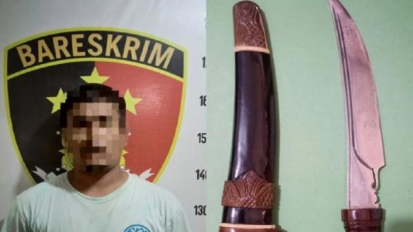 Lapor Istri ke Polsek Tenggarong, Pria Ini Malah Ditangkap karena Bawa Senjata Tajam