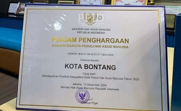 Bontang Raih Penghargaan Kota Peduli HAM 2024 dengan Nilai Tertinggi