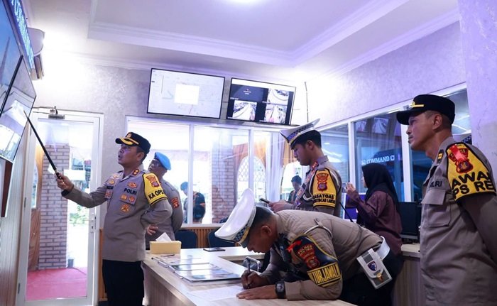 Pantau Arus Mudik Lebaran, Polres Kutim Gunakan CCTV di Pos Terpadu Sangatta